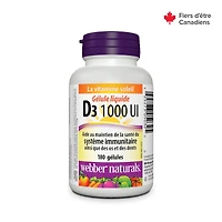 Webber Naturals Vitamine D3, 1000 UI