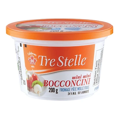 Fromage frais à pâte molle Bocconcini Mini Mini Tre Stelle 200 g