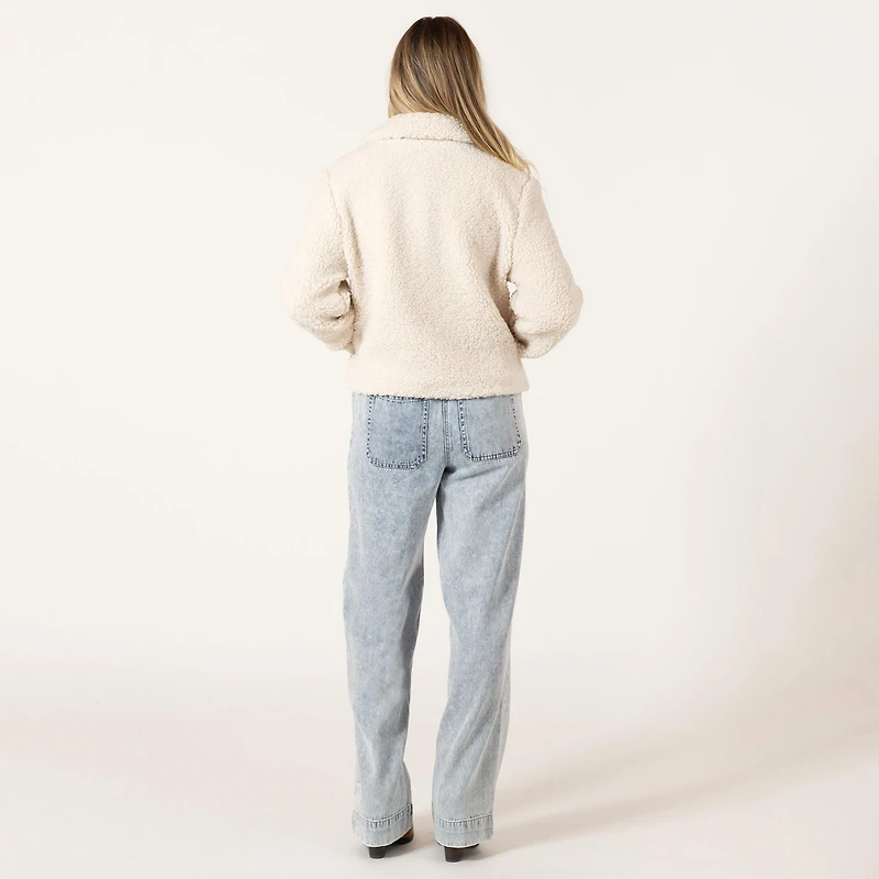 Bloom Girl Veste polaire Sherpa boutonnée