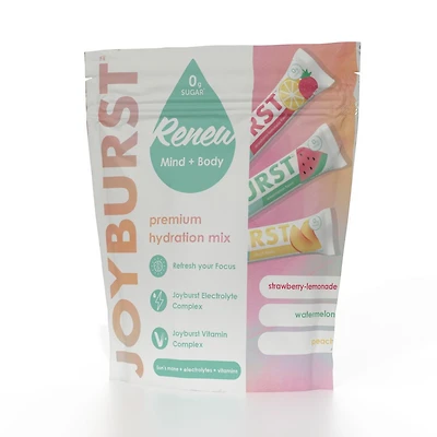 Joyburst Renew Sachets de boissons hydratantes de qualité supérieure, assortiment varié