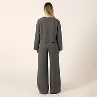 Bloom Girl Pantalon de jogging large à côtes