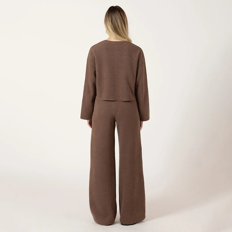 Bloom Girl Ribbed wide leg joggers