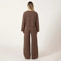 Bloom Girl Ribbed wide leg joggers