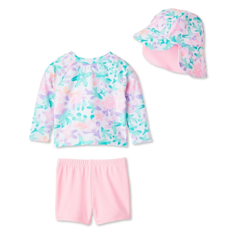 George Baby Girls' Rashguard 3-Piece Set