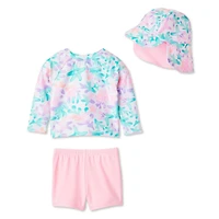 George Baby Girls' Rashguard 3-Piece Set