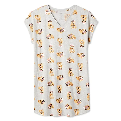 Chemise de nuit à encolure en V George Plus pour femmes