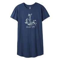 Chemise de nuit à encolure ras du cou George pour femmes