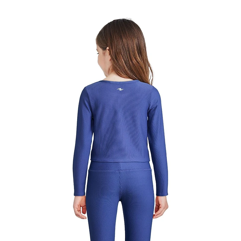Athletic Works Girls' Long Sleeve Rib Top