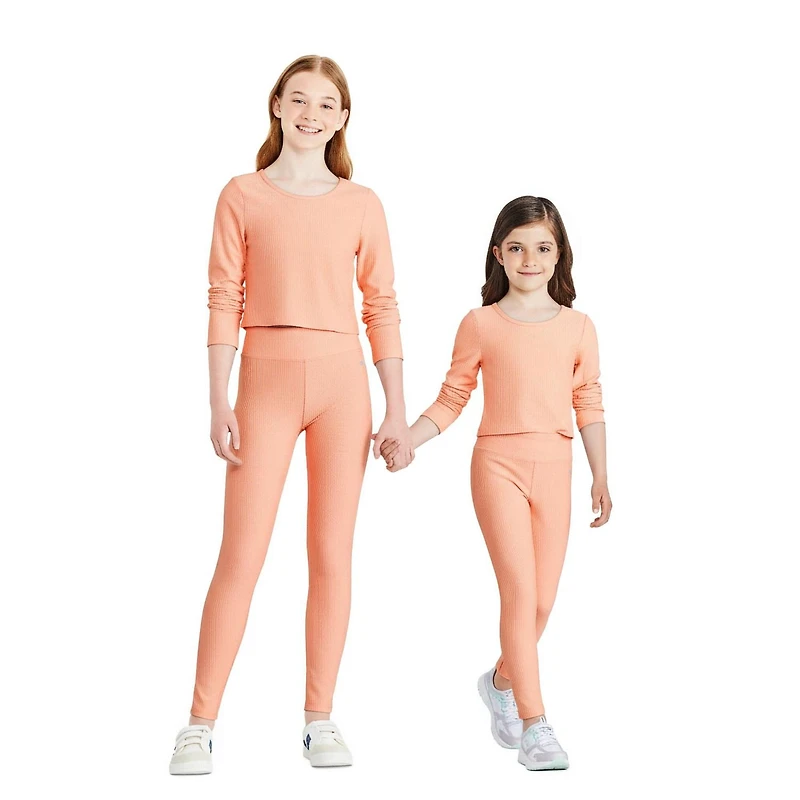 Athletic Works Girls' Rib Active Legging, Sizes XS-XL