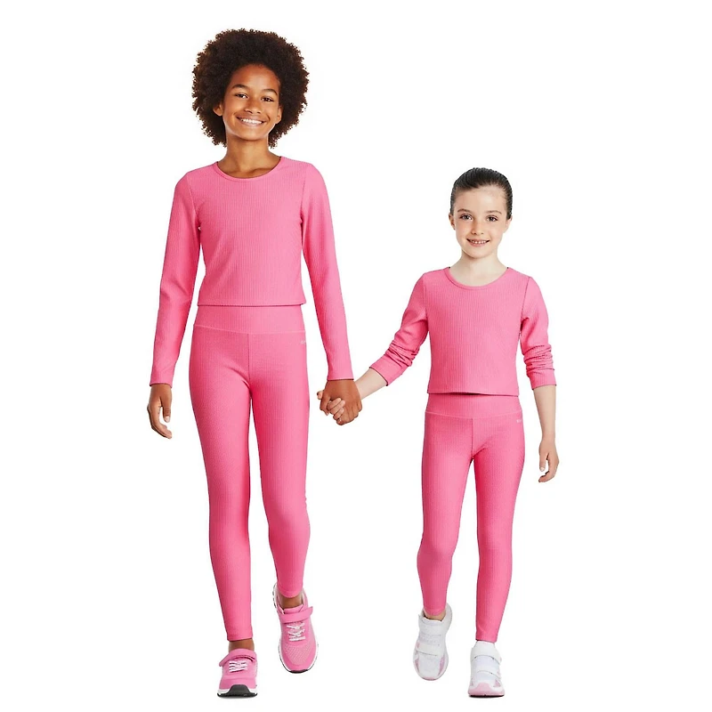 Athletic Works Girls' Rib Active Legging, Sizes XS-XL