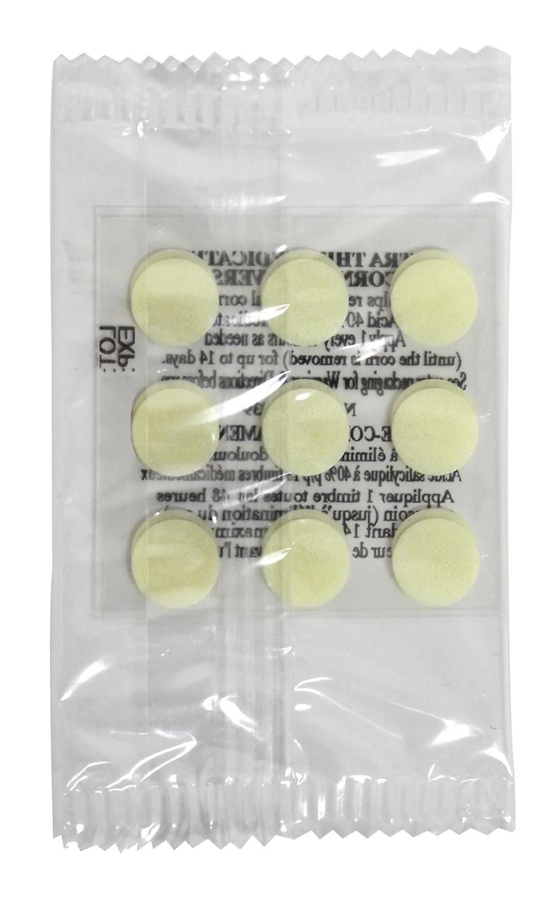 Equate Coussinet médicamenteux ultra-fin pour l'élimination des cors, Taille unique