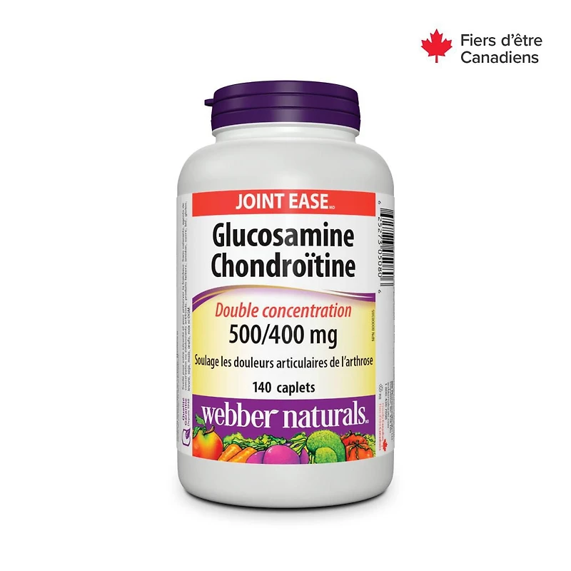 Webber Naturals Glucosamine chondroïtine Complexe de 500/400 mg 140 caplets