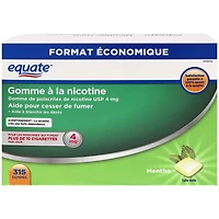 Gomme à la nicotine, Menthe, 4mg Equate