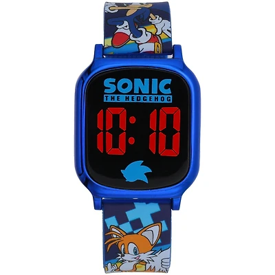 Sonic the Hedgehog Kids’ Digital LED Watch – Blue Strap with Sonic & Tails Design