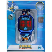Montre Digitale Enfant Sonic the Hedgehog à LED – Bracelet Bleu avec Design Sonic & Tails