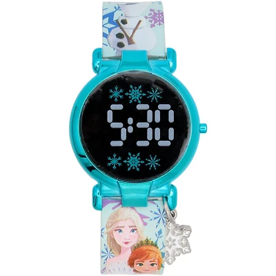 Disney Frozen Kids’ LED Watch with Snowflake Charm – Elsa, Anna & Olaf Design