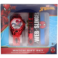 Marvel Spider-Man Kids’ Digital Watch with Interchangeable Straps – 3 Band Gift Set