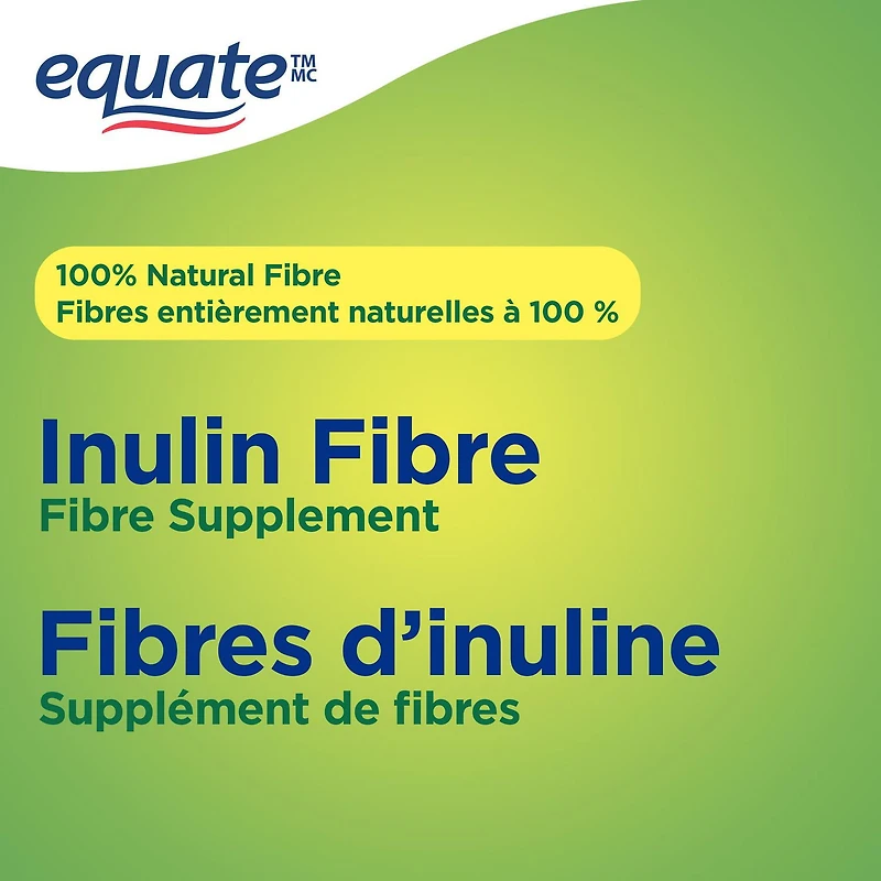 Fibres d'inuline, Sans sucre ajouté Equate 340 g poudre, 106 portions