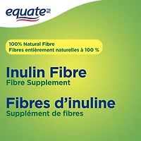 Fibres d'inuline, Sans sucre ajouté Equate 340 g poudre, 106 portions