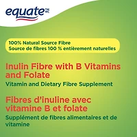 Equate Inulin Fibre With B Vitamins And Folate, No Added Sugar, 340 g Powder, 106 Servings