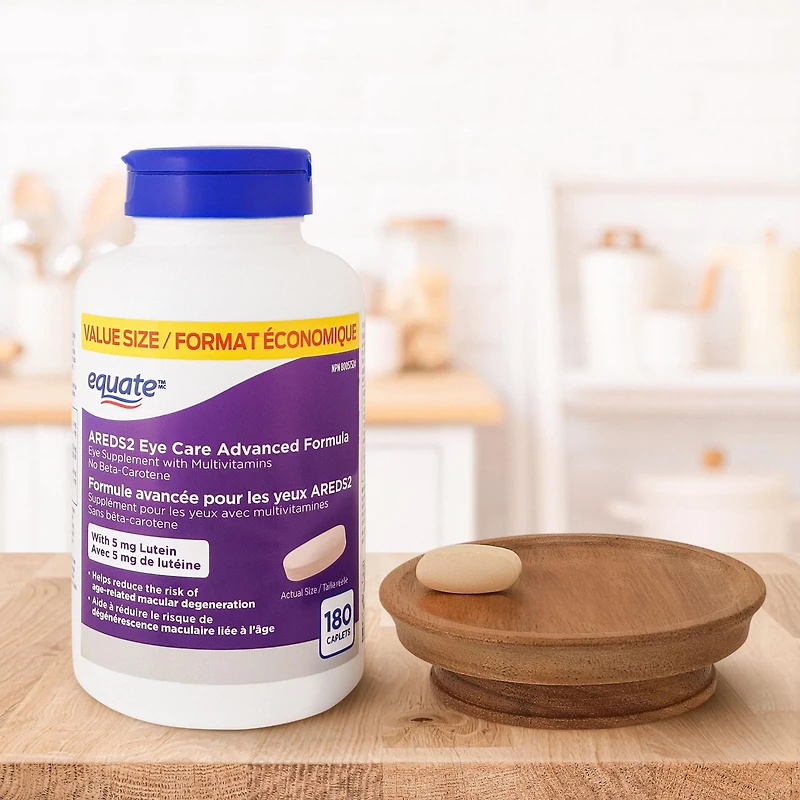 Formule avancée pour les yeux AREDS2 Equate 180 caplets