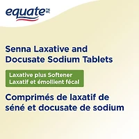 Equate Senna Laxative and Docusate Sodium Tablets, Laxative plus Softener, 120 tablets
