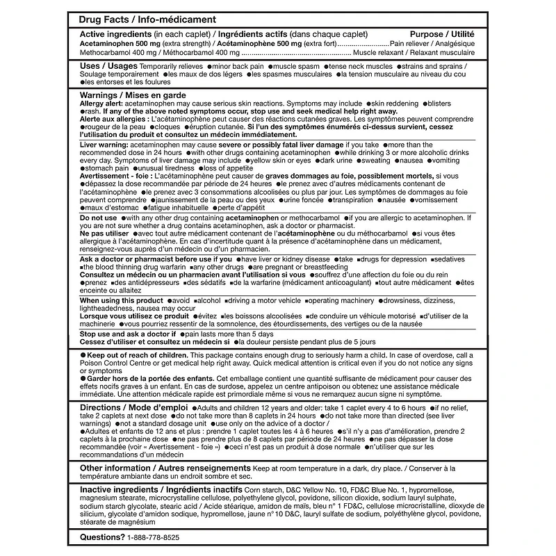 Equate Extra Strength Muscle & Back Pain Relief, 80 Caplets