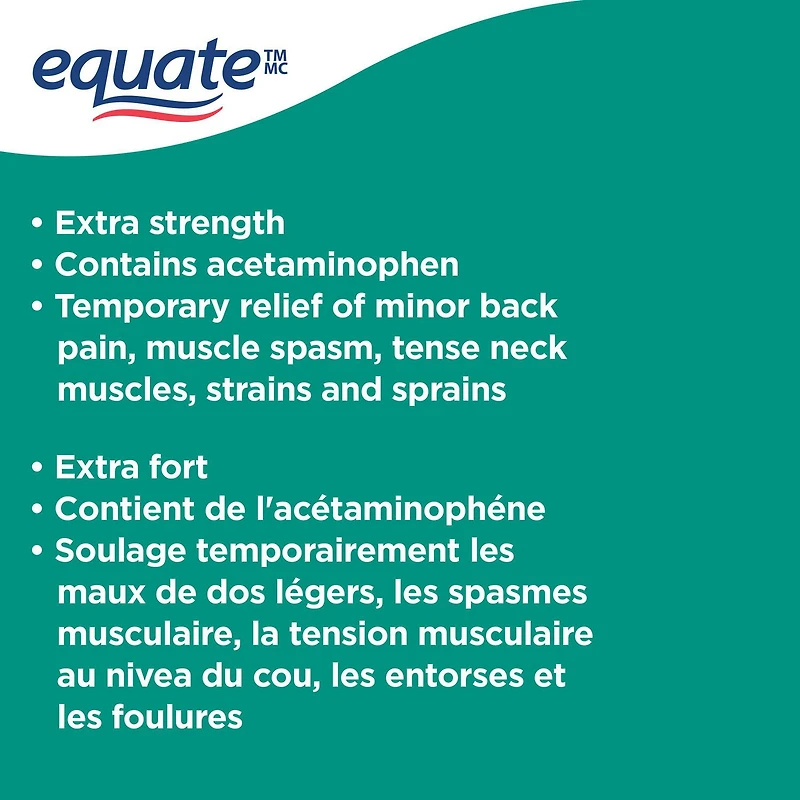 Equate Extra Strength Muscle & Back Pain Relief, 80 Caplets