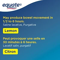 Solution orale de citrate de magnésium, citron Equate