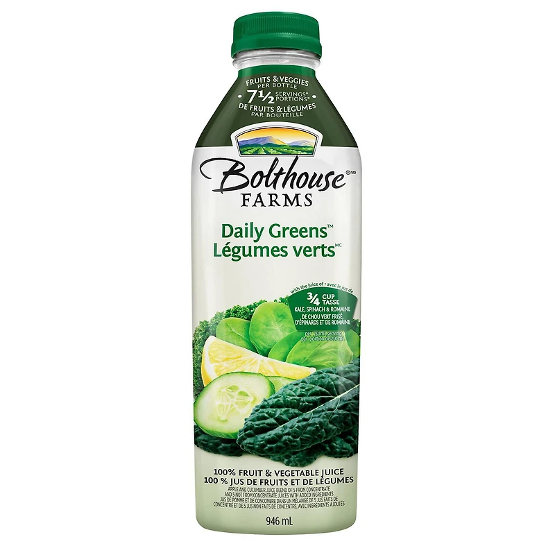Jus de fruits et de légumes à 100 % Daily Greens de Bolthouse Farms 946 ml