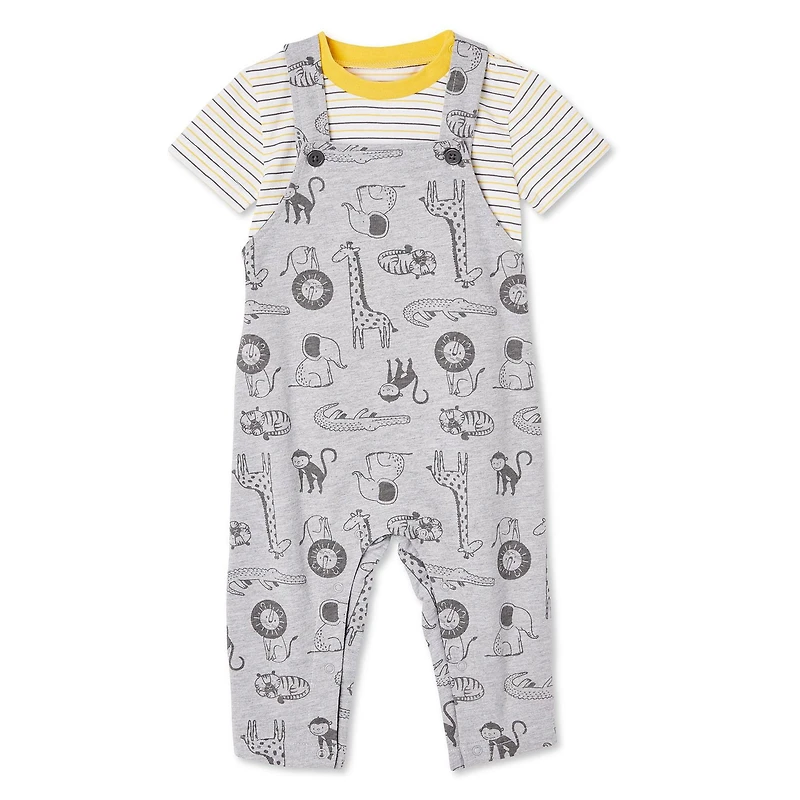 Ensemble 2 pièces avec t-shirt et salopette George pour bébés garçons