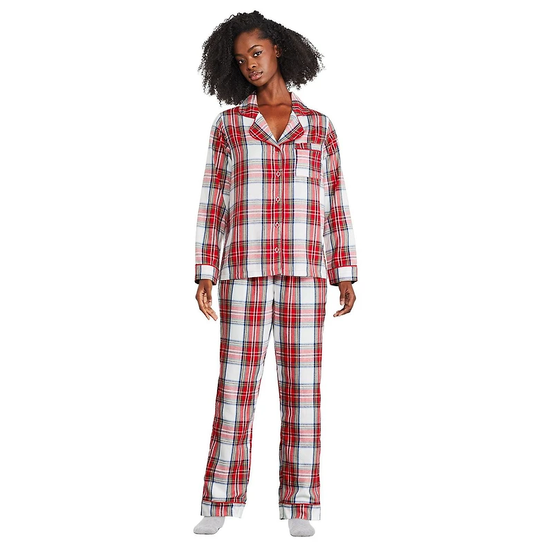 Pyjama à carreaux avec haut à col cranté George pour la famille