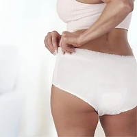 Culottes Always Discreet, degré d’absorption maximal, pour peau sensible, quatre fois la protection de la peau, testées sous contrôle dermatologique, taille P/M, sans parfum, 16 culottes