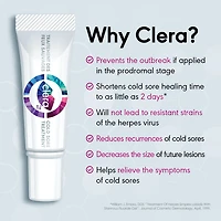 CLERA Cold Sore Treatment. Heals your cold sore in 2 days. Clinically proven. 5 ml