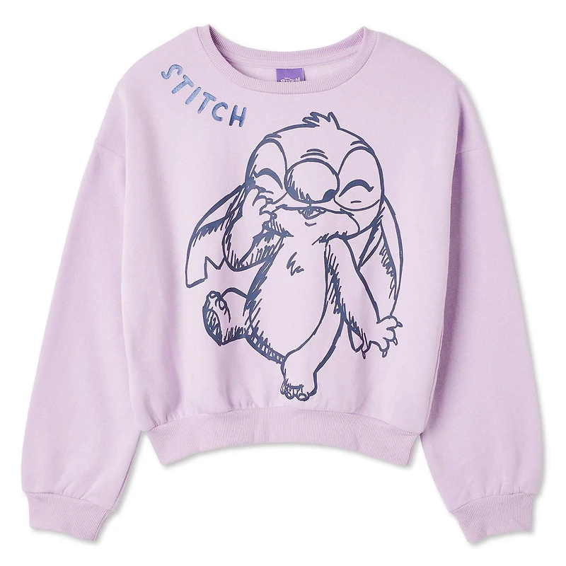 Disney Girls' Stitch Fleece Popover