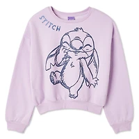 Disney Girls' Stitch Fleece Popover