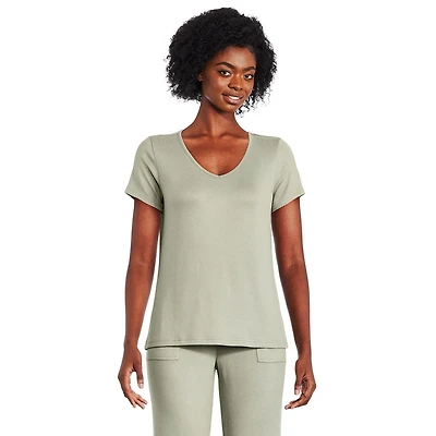 George Women's Short Sleeve V-Neckline Lounge Tee