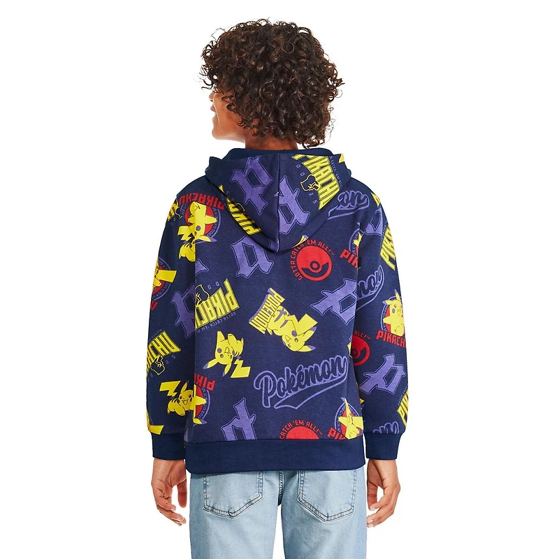 Pokemon Boys' Pikachu Printed Hoodie