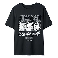 T-shirt à manches courtes Pikachu Pokémon pour garçons