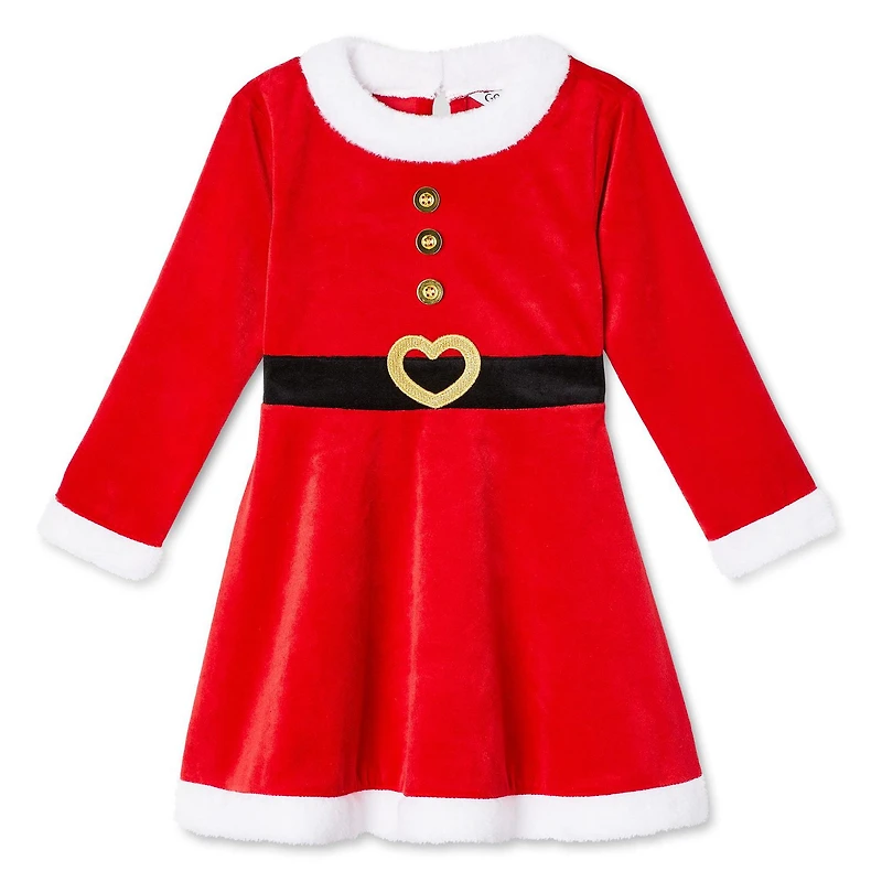 Robe du père Noël George pour petites filles