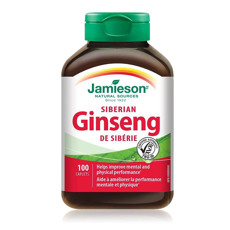 Jamieson Siberian Ginseng Caplets, 100 caplets