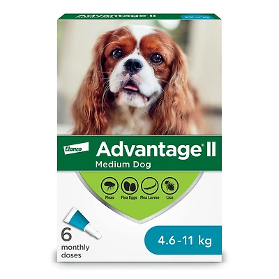Advantage II traitement contre les puces pour chiens de taille moyenne