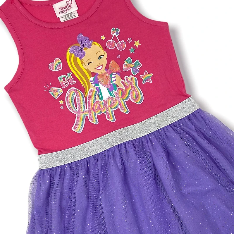 Jojo Siwa Robe sans manche style Tutu pour filles.