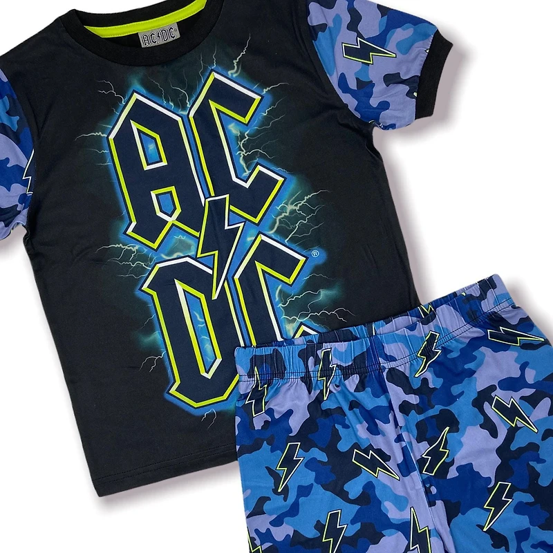 AC/DC Ensemble pyjama 2 pièces culotte courte et T-Shirt