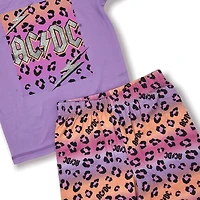 AC/DC Girls 2 piece short and T-Shirt Pyjama set