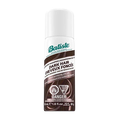 Batiste Plus Divine Dark Dry Shampoo Mini Travel Size, Batiste 50 mL, For Dark Brown Hair