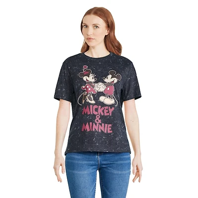 Disney Mickey Mouse Ladies Holding Hands Short Sleeve T-Shirt