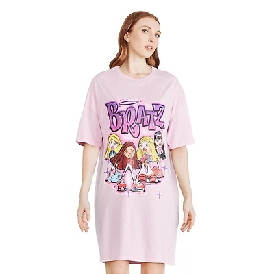 Bratz Ladies 20th Group Airbrush Short Sleeve Dress