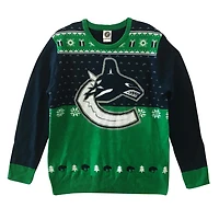 Vancouver Canucks Long Sleeve Fans Deluxe Jersey Sweater