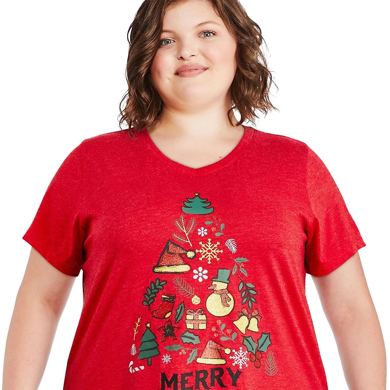 T-shirt de Noël George Plus pour femmes
